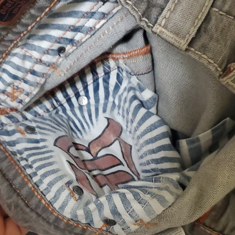 Rock Revival Light Gray Patch Detail Jeans - Picture 16 of 16